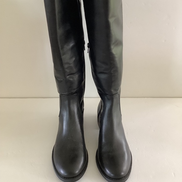 Ladies INC black leather riding boots size 8 wide calf brand new - Picture 4 of 6